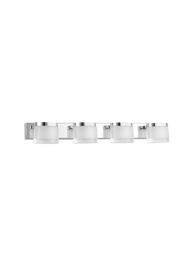 SAB Chrome Aluminium & Acrylic Quad Bathroom Wall Light - ID 10913