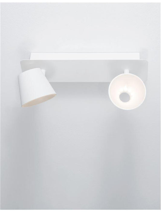 BAG Sandy White Metal Twin Lamp Spotlight With Concealed Light Source - ID 11063