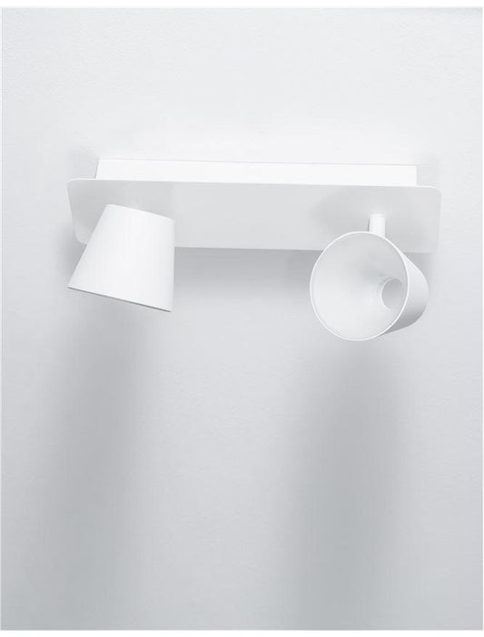 BAG Sandy White Metal Twin Lamp Spotlight With Concealed Light Source - ID 11063