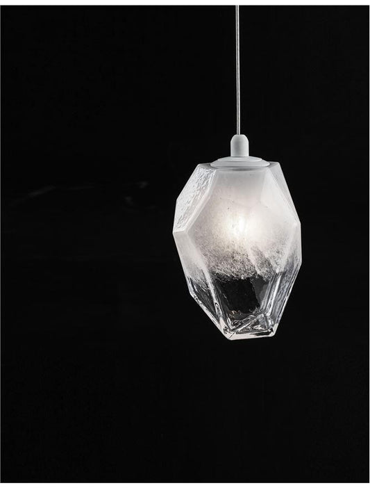 ICE Gradient Glass Ice Crystal Single Pendant - ID 10624
