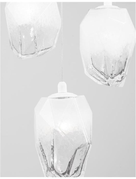 ICE Gradient Glass 3 Lamp Multiple Pendant Pendant - ID 10625