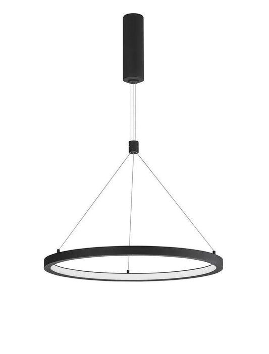 EMP Dimmable Sandy Black Aluminium & Acrylic Single Ring Pendant - ID 10198