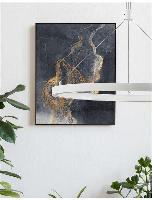 EMP Dimmable Sandy White Aluminium & Acrylic Single Ring Pendant - ID 10210