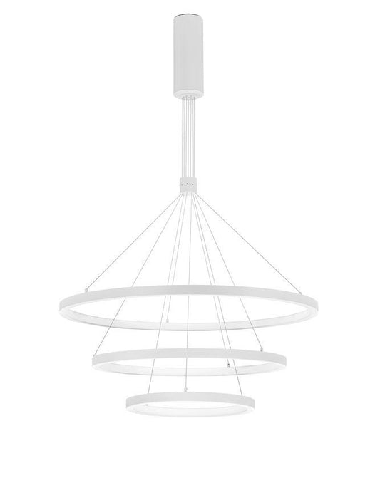 EMP Dimmable Sandy White Aluminium & Acrylic Tripple Ring Pendant - ID 10212