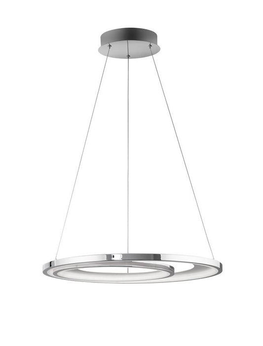GAL Chrome Aluminium & Acrylic Dimmable Galactic Rings Pendant Small - ID 10473