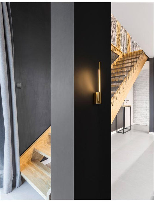 RAC Gold Metal & Acrylic Tubular Adjustable Single Wall Light - ID 10101