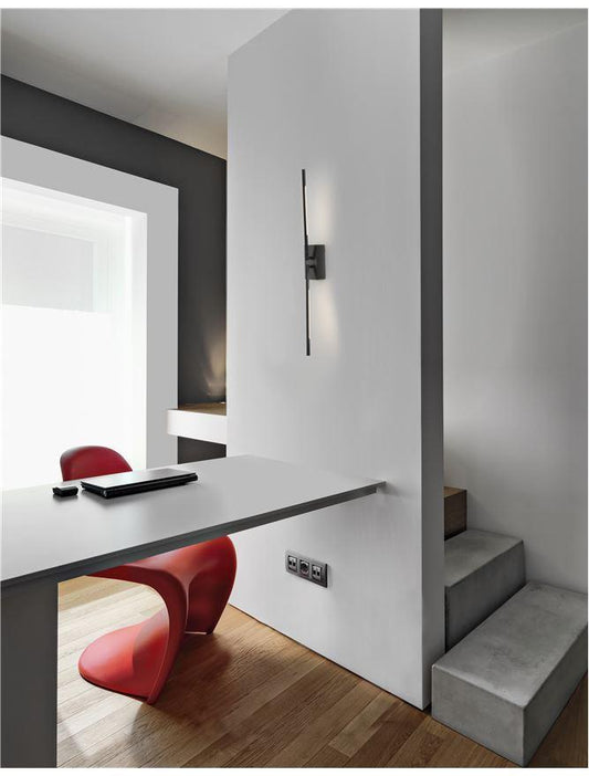 RAC Black Metal & Acrylic Tubular Adjustable Twin Wall Light - ID 10111