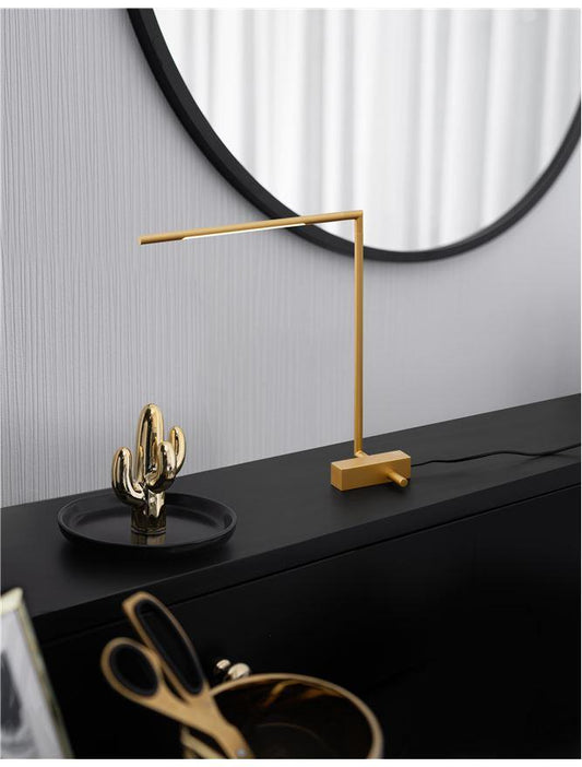 RAC Gold Metal & Acrylic Tubular Adjustable Table Light - ID 10105