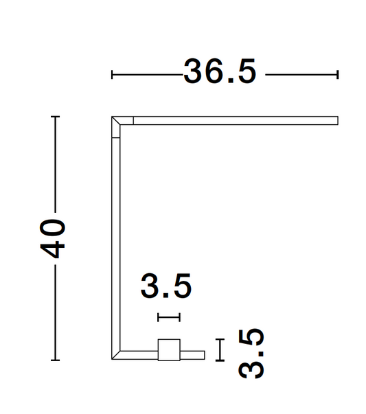 RAC Black Metal & Acrylic Tubular Adjustable Table Light - ID 10132