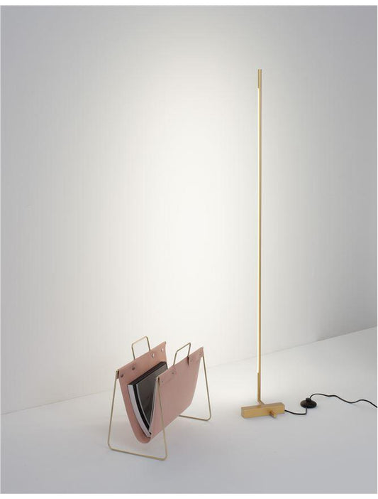 RAC Gold Metal & Acrylic Tubular Adjustable Floor Light - ID 10106