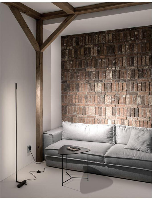 RAC Black Metal & Acrylic Tubular Adjustable Floor Light - ID 10133