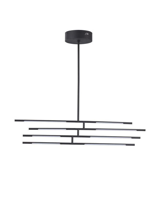 RAC Black Metal & Acrylic Tubular 8 Lamp Adjustable Ceiling Light - ID 10109