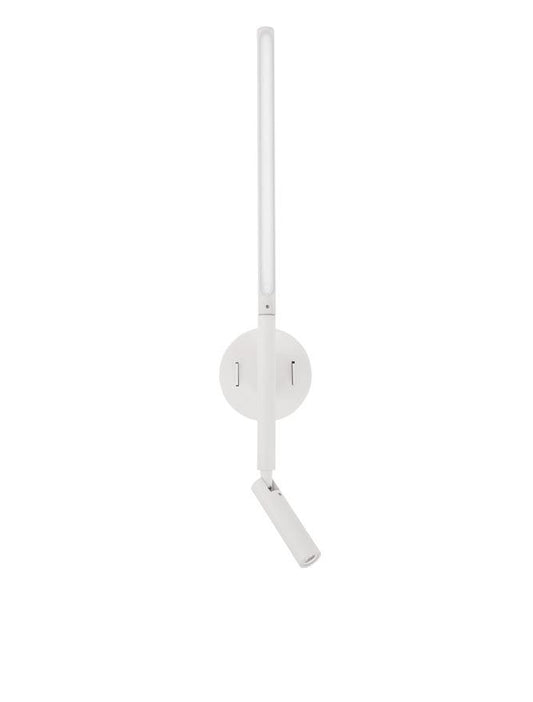 HAN White Aluminium & Acrylic Tubular Adjustable Single Wall Light - ID 10135