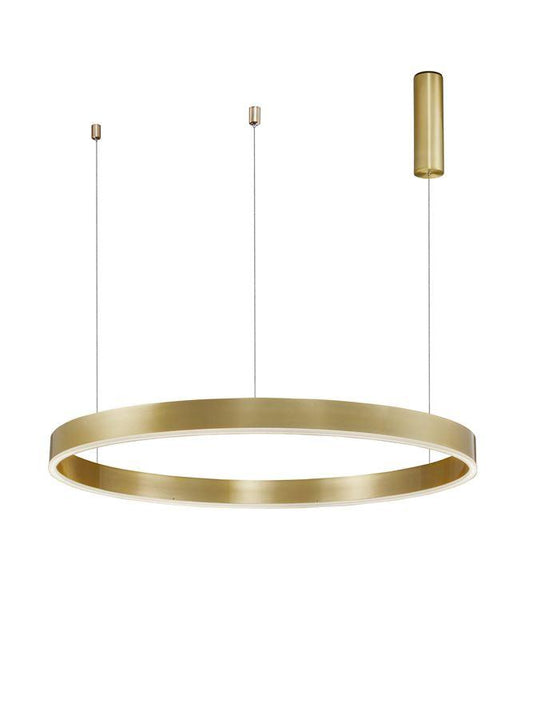 MOT Dimmable Brass Gold Aluminium & Acrylic Ring Pendant Large - ID 10203