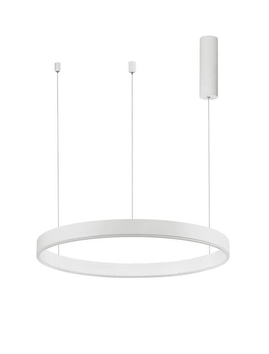 MOT Dimmable Sandy White Aluminium & Acrylic Ring Pendant Small - ID 10207