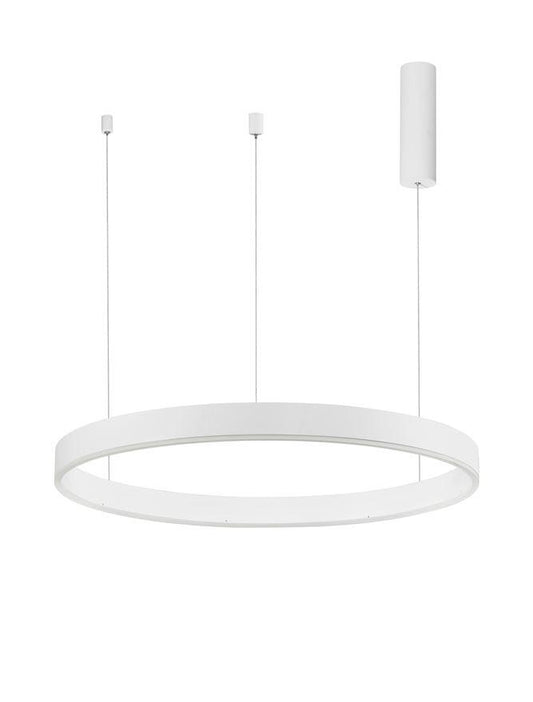 MOT Dimmable Sandy White Aluminium & Acrylic Ring Pendant Large - ID 10209