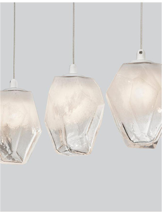 ICE Gradient Glass 5 Lamp Linear Bar Pendant Pendant - ID 10627