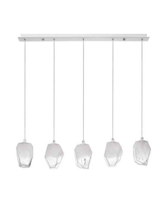 ICE Gradient Glass 5 Lamp Linear Bar Pendant Pendant - ID 10627