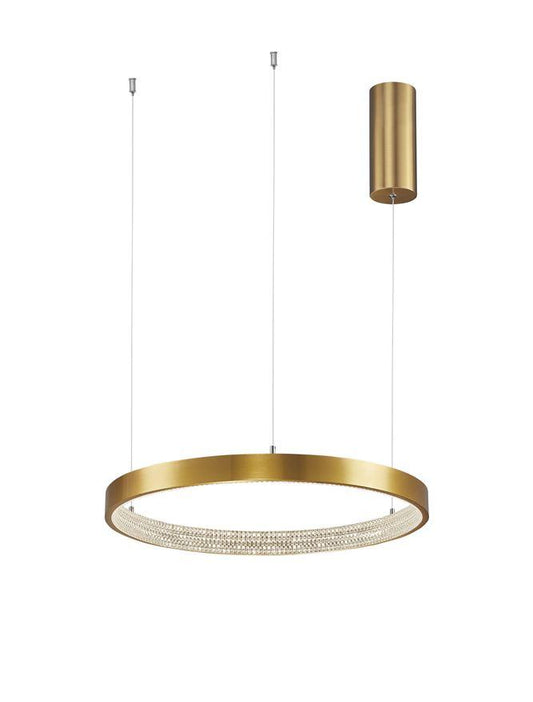 PRE Dimmable Gold & Acrylic Single Ring Pendant Small - ID 10065