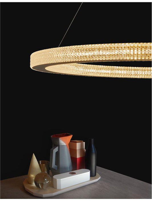 FIO Dimmable Gold & Acrylic Single Ring Pendant Large - ID 10071