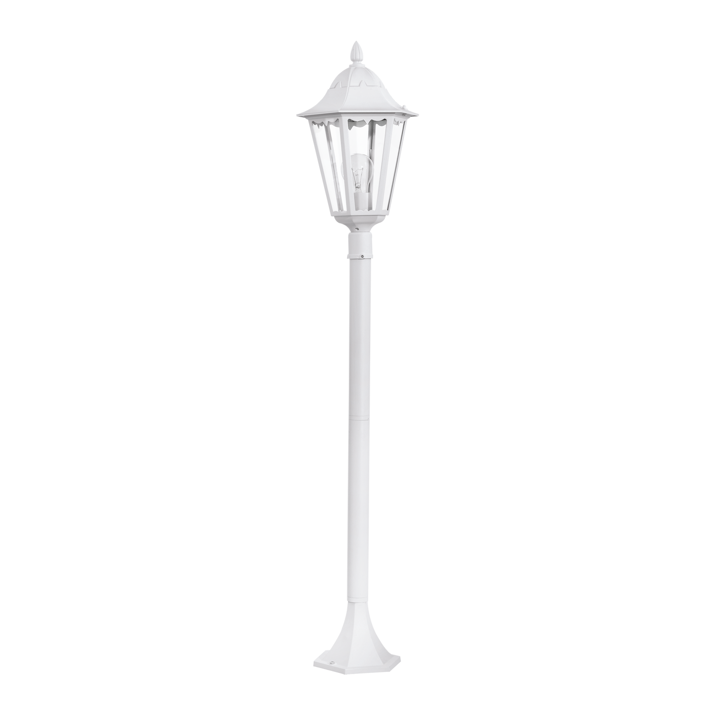 White Cast Aluminium Mid Height Outdoor Lamp Post - ID 9406