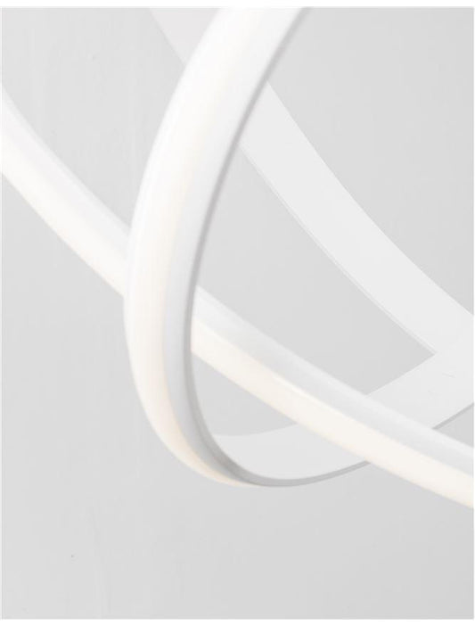 APU Dimmable Sandy White Aluminium & Acrylic Swirl Large Pendant - ID 10452