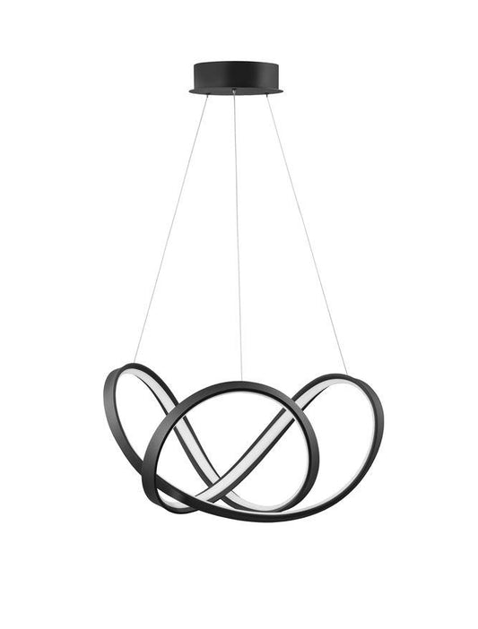 APU Dimmable Sandy Black Aluminium & Acrylic Swirl Small Pendant - ID 10449