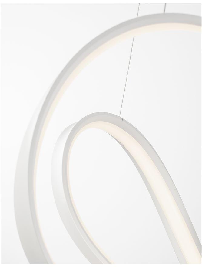 APU Dimmable Sandy White Aluminium & Acrylic Swirl Small Pendant - ID 10450