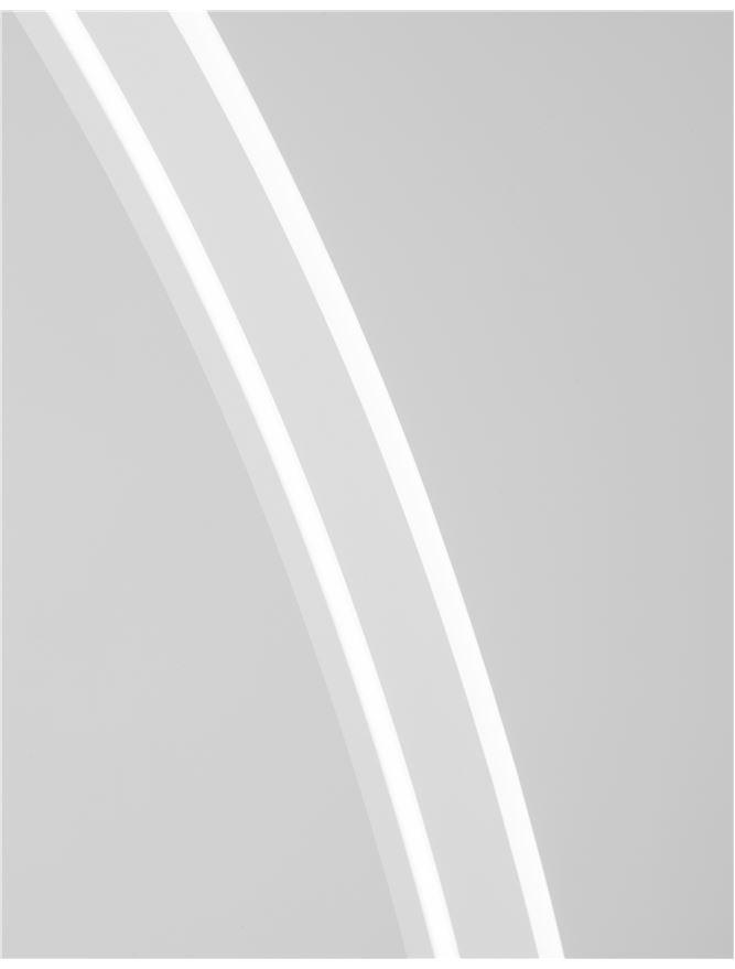 BRET Sandy White Aluminium & Acrylic Edged Arched Floor Light - ID 10436