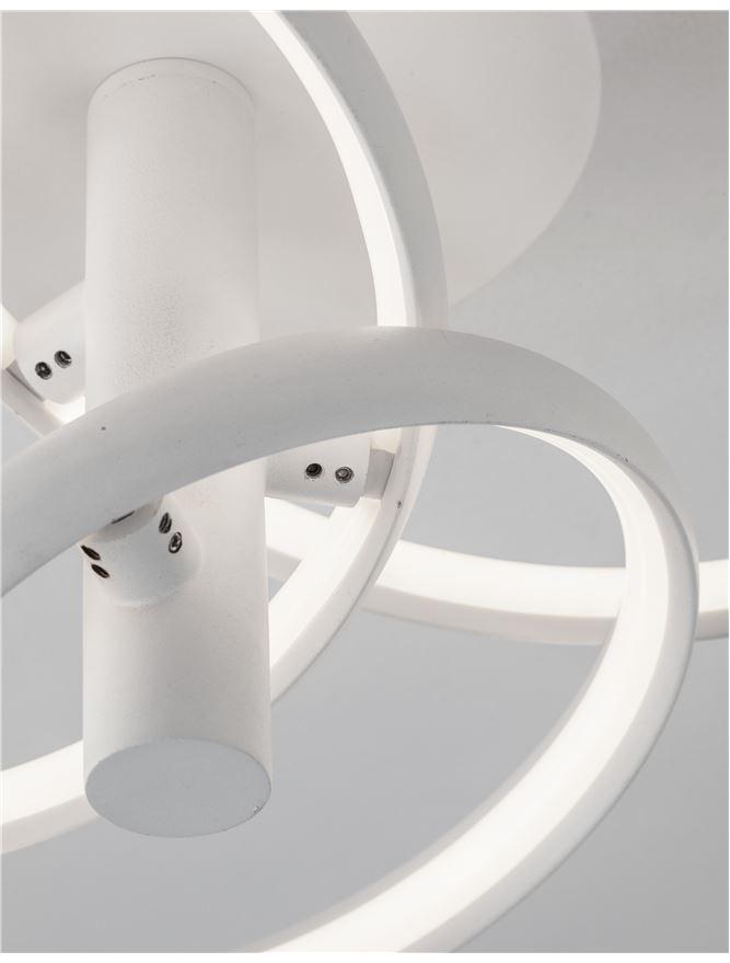 EMI Sandy White Aluminium & Acrylic Adjustable Ceiling Light - ID 10323
