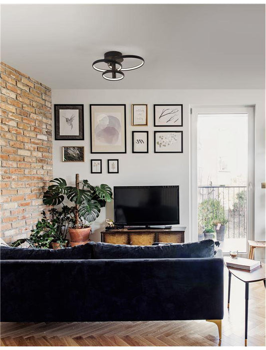 EMI Sandy Black Aluminium & Acrylic Adjustable Ceiling Light - ID 10584