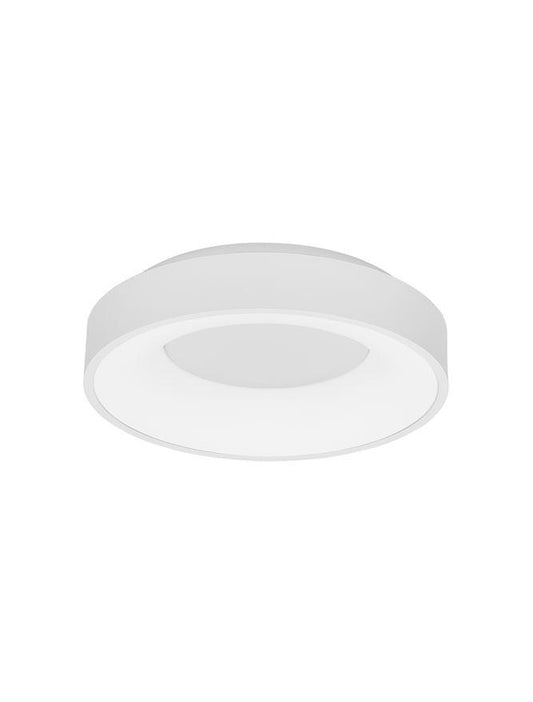 RAN Sandy White Aluminium & Acrylic Dimmable Warm Light Ring Flush Small - ID 10611