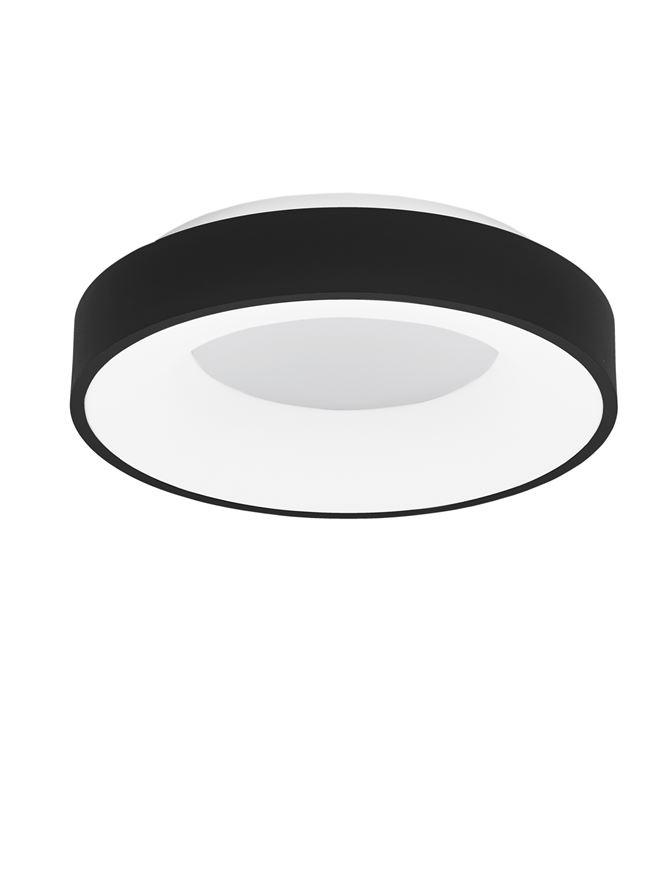 RAN Sandy Black Aluminium & Acrylic Dimmable Warm Light Ring Flush Small - ID 10612