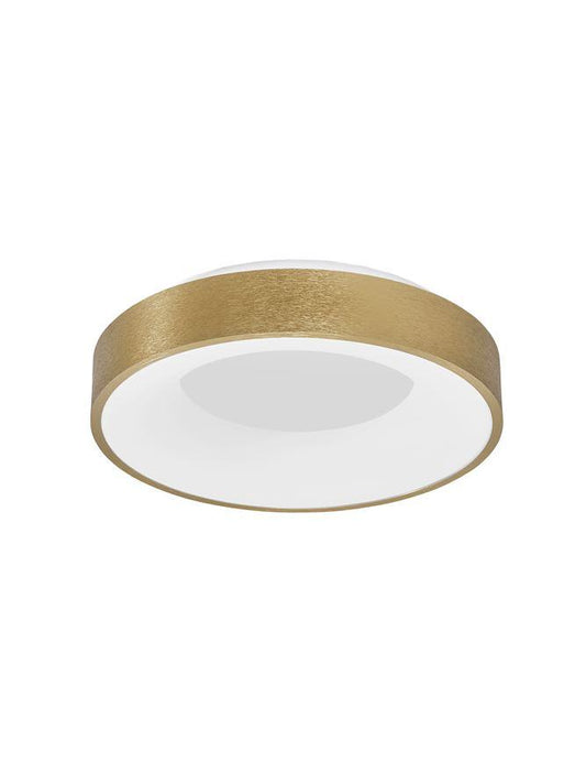 RAN Brushed Gold Aluminium & Acrylic Dimmable Warm Light Ring Flush Small - ID 10615