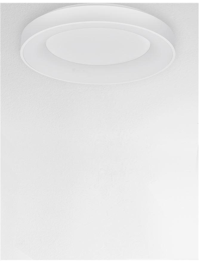 RAN Sandy White Aluminium & Acrylic Dimmable Warm Light Ring Flush Large - ID 10616