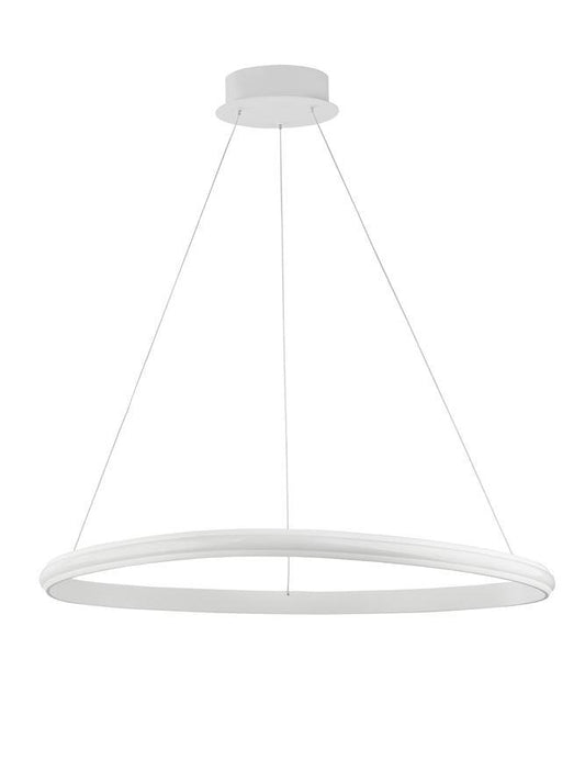 ARI Dimmable Sandy White Aluminium & Acrylic Single Ring Pendant - ID 10224