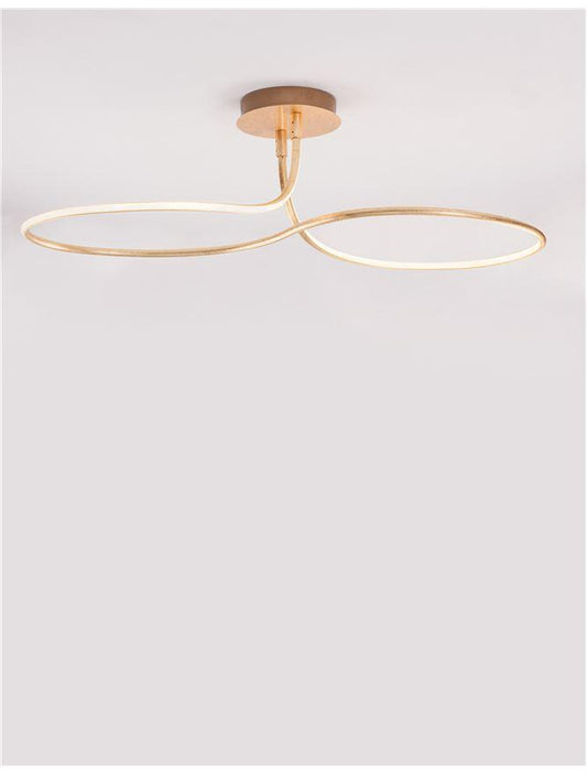 FUNG Gold Leaf Aluminium & Acrylic Large Ceiling Light - ID 10581