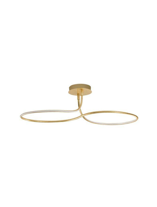 FUNG Gold Leaf Aluminium & Acrylic Large Ceiling Light - ID 10581