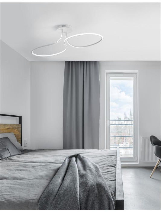 FUNG White Aluminium & Acrylic Large Ceiling Light - ID 10583