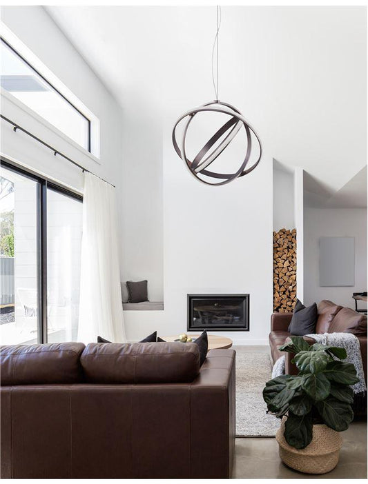 PERTO Black Purple Aluminium & Acrylic Adjustable Pendant - ID 10366