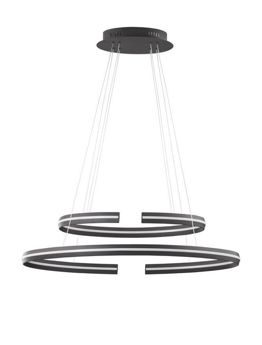 TOR Sandy Black Aluminium Split Loop Pendant Medium - ID 10189
