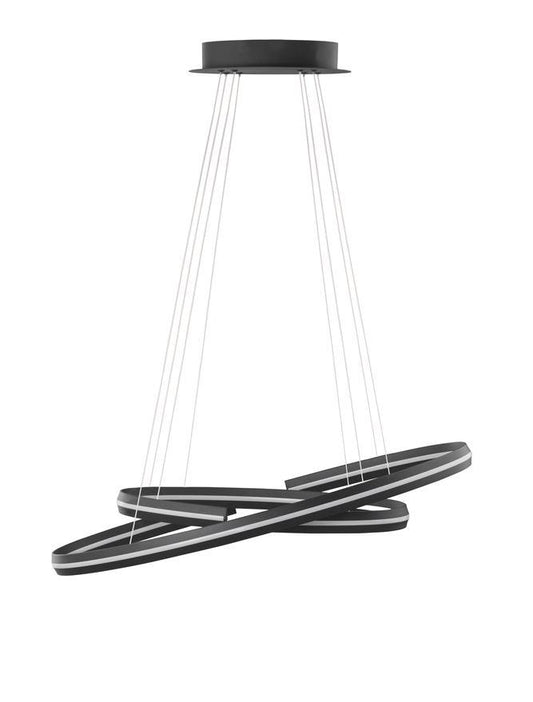 TOR Sandy Black Aluminium Split Loop Pendant Medium - ID 10189