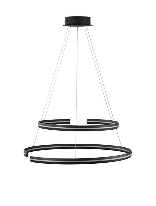 TOR Sandy Black Aluminium Split Loop Pendant Large - ID 10190