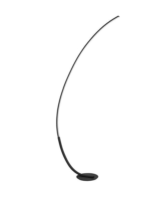 PREM Sandy Black Aluminium & Acrylic Arched Floor Light - ID 10437