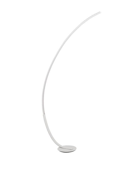 PREM Sandy White Aluminium & Acrylic Arched Floor Light - ID 10438