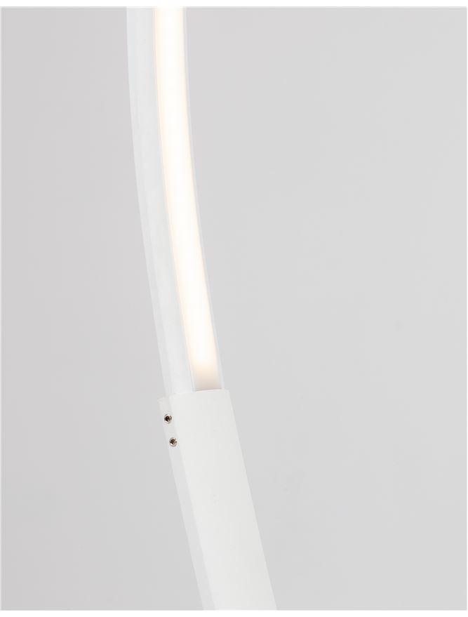PREM Sandy White Aluminium & Acrylic Arched Floor Light - ID 10438