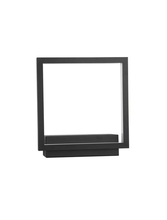 COR Sandy Black Aluminium & Acrylic Square Wall Light - ID 10044