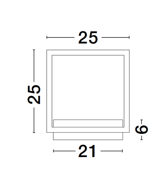 COR Sandy Black Aluminium & Acrylic Square Wall Light - ID 10044