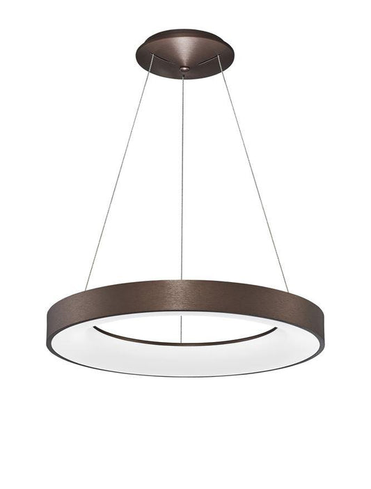 RAN Brushed Coffee Aluminium & Acrylic Dimmable Warm Light Ring Pendant Large - ID 10420