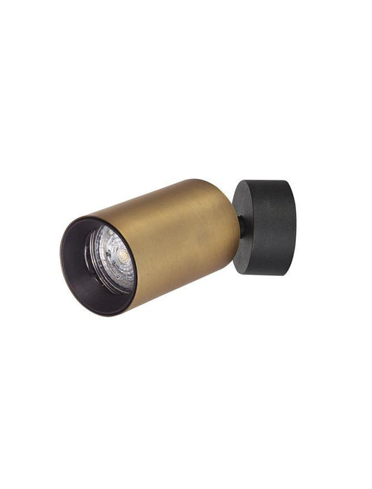 NL Black & Satin Gold Single GU10 spotlight - ID 10671
